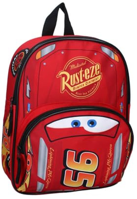 mybagstory - Mochila infantil Cars Roja - Niños - Escuela - Guardería - Cartable para niño - Tamaño 32 cm - Tirantes ajustables – Idea de regalo