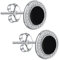 Micory Schwarz Ohrringe Silber 925 Damen Hypoallergen Runde Ohrstecker,für Schmuck Geschenke Damen Mama Freundin