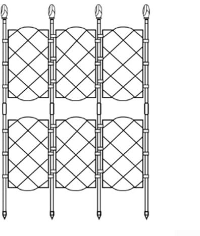 Getdoublerich 8Mm Modular Clematis Trellis - Interlocking Climbing Plant Support Grid For Potted/Outdoor Vines (Iron Wire Flower Screen Panel)(46.5 * 90cm)