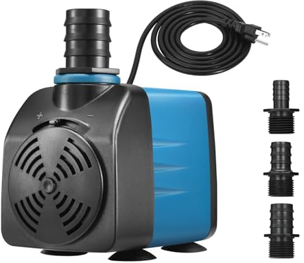 TONGCHANT 480 GPH Fountain Pump for Ponds Fountains & Aquariums, 8.2ft Lift