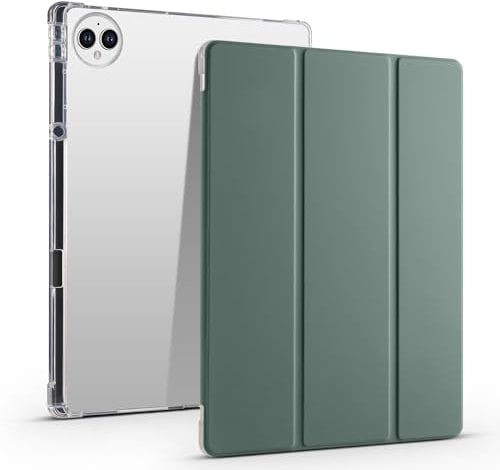 Compatible with Huawei MatePad Pro 13.2inch 2023 Tablet Case Slim Lightweight Protective Case Smart Cover Shockproof Cover with Clear Back Shell w/Pencil Holder, Auto Wake/Sleep(Dark Green)