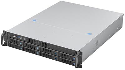 Rosewill Châssis de Serveur monté en Rack 2U | Prend en Charge jusqu'à 8 8,9 cm 12 Gbit/s Hot Swap | Compatible E-ATX | 3 Ventilateurs PWM 8038 | USB 3.2 Type-C | RSV-H208