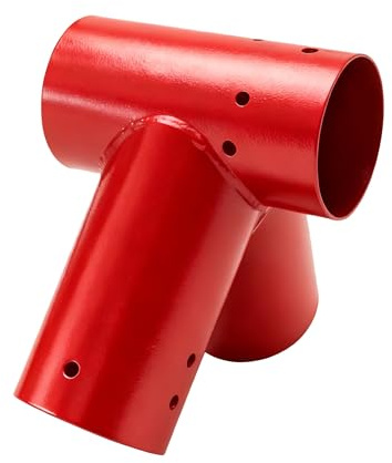 Relaxdays Schaukelverbinder, A-Form, 90°-Winkel, für 100 mm Rundholz, pulverbeschichteter Stahl, Schaukelwinkel, rot