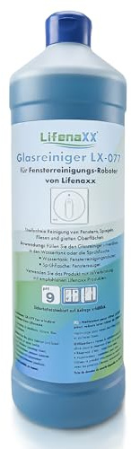 Lifenaxx Nettoyant Vitres & Miroirs pour Robots Lave-Vitres – Nettoyant Vitres Professionnel Prêt à l’Emploi pour Fenêtres, Miroirs, Surfaces en Verre & Carrelage, Élimine Graisse, Huile, 1 L – LX-077