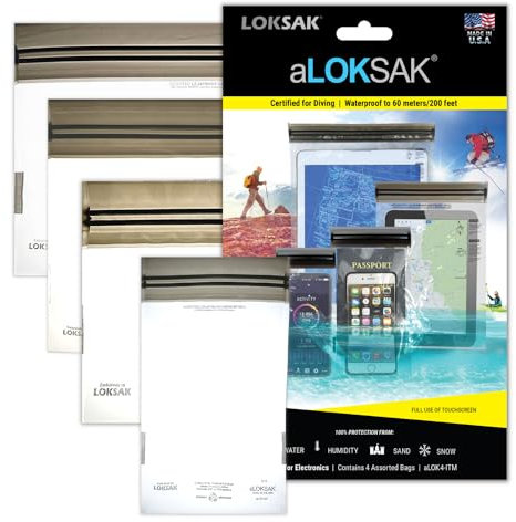 ALOKSAK Wasser / Sand Proof Dry Bags (multi 4 Pack - Small)