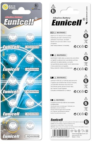 Eunicell Lot de 20 Piles Bouton alcalines AG9 G9 LR45 LR936 LR936SW SR936 SR936W SR936SW 394
