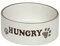 Nobbys Hungry Ceramic Dogs Bowl, Cream, 7-Inch