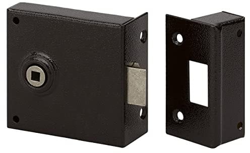 METALUX Série 526 - Serrure en applique sans condamnation LxH 110x80mm Carré de 6mm Sens Droite Porte de jardin Portail Porte extérieur
