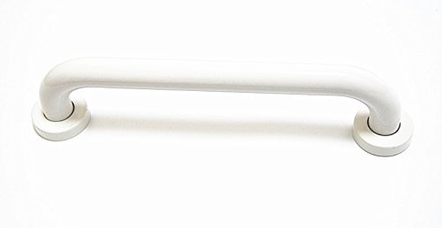 Bagnoxx Handtuchhalter 30cm Weiß Edelstahl | Haltegriff, Badewannengriff, Duschgriff, Badgriff, Handgriff, Haltestange, Badezimmer Accessoires