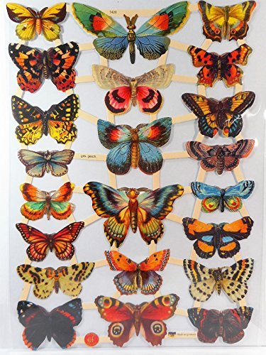 Glanzbilder Schmetterling EF 7426 Oblaten Posiebilder Scrapbook Deko GWI 302