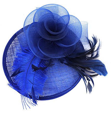 Fascinator Damen Frauen Braut Haarschmuck aus Mesh Federn Pillbox-Hut elegant Netzschleier vintage Headwear Haar Accessoire Kopfbedeckung Blumen Stirnband für Karneval Tea Party Cocktail Cosplay