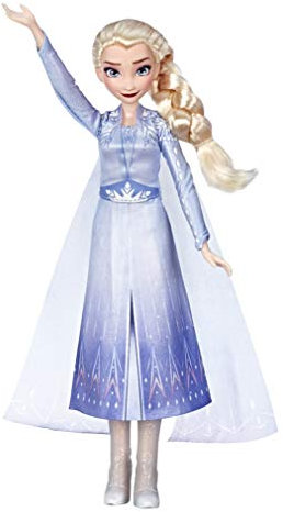 Hasbro E6852GC0 Disney Die Eiskönigin Singende ELSA Puppe mit Musik in blauem Kleid zu Disneys Die Eiskönigin 2, Spielzeug für Kinder ab 3 Jahren