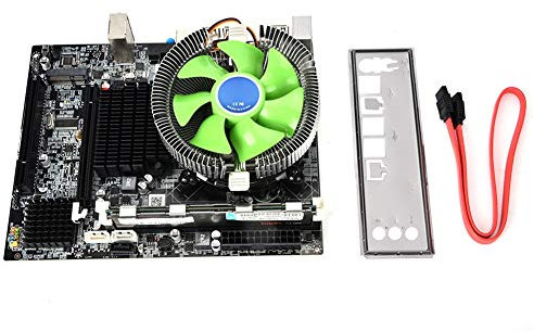 ASHATA Juego de Placa Base para PC de Sobremesa X58 Juego de Placa Principal de Memoria CPU 8G X5650 Juego de Ventilador de Refrigeración