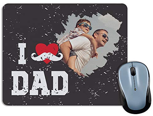 LolaPix Tapis de Souris Photo. Cadeaux personnalisés. La fête des pères. Différents modèles. Forme rectangulaire. Happy Dad
