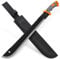 Machete with Saw - 25” Heavy Duty Tool & Sheath - Ergonomic No-Slip Handle - Survival Knife with Serrated Blade - Machetes for Bushcraft Outdoor Hunting Garden Cutting Trees and Yard Work 13153