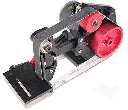 Toplionace Lijadora de Banda de Escritorio 220V 600W Máquina de Pulido de Carpintería DIY 0-7000RPM 660x25MM Afilador de Cuchillas de Máquina de Correa