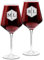 Maverton Set de 2 Verres à Vin en Cristal - Verres gravés 490 ml - Cadeau d’anniversaire pour chaque Couple - Verres Classiques pour parents - Géométrique