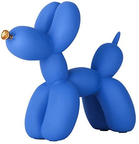 XIAOMAGG Scultura creativa a forma di cane in stile palloncino, decorazione moderna per la casa, alla moda, in resina, decorazione per scrivania, soggiorno e ufficio