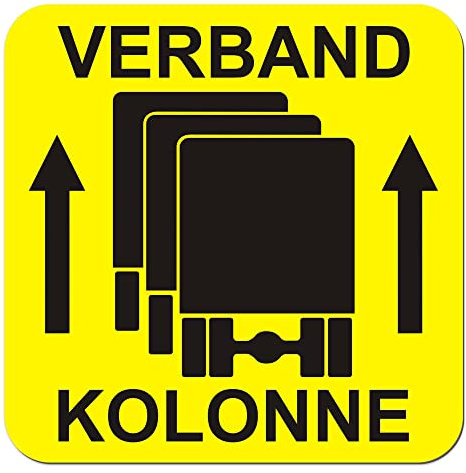 LOHOFOL Magnetschild VERBAND KOLONNE | Schild magnetisch mit Piktogramm (58 x 58 cm)