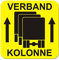 LOHOFOL Magnetschild VERBAND KOLONNE | Schild magnetisch mit Piktogramm (58 x 58 cm)
