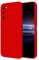 HONLEN Coque pour Samsung Galaxy S20 Protection Étui, (6.2 inches) Liquide TPU Silicone Case Anti Rayures Ultra Mince Souple Cover en Silicone Rouge de Chine