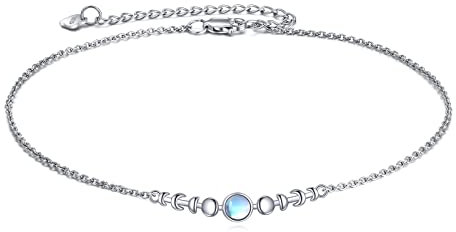 YFN Mond Armband Sterling Silber Mondphase Mond Schmuck Muttertag für Mama(Mondphase)
