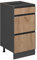 Vicco Mueble bajo de Cocina R-Line, Roble Dorado/Antracita, 40 cm En Forma de J, con cajones, sin encimera