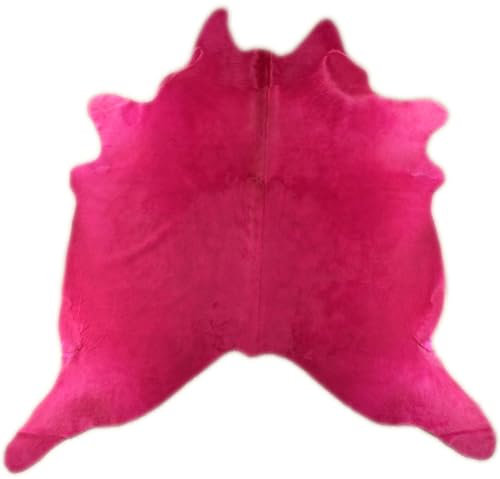 Kuhfelle Online & Nomad Premium KUHFELL STIERFELL PINK Fucsia 210 x 190 cm KUHFELL Teppich PINK EINGEFÄRBT