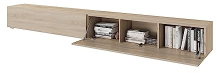 PLATAN ROOM Fernsehschrank TV-Lowboard 105-140-160-210-280 Board Sonoma Eiche Matt TV-Unterteil Hängend Oder Stehend (Sonoma Eiche, 280 x 30 x 32)