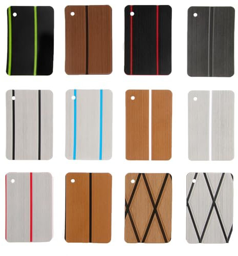 KXKZREN Faux Teak EVA Foam Boat Flooring Sample Cards, Self-Adhesive Anti-Slip Marine Boat Decking Samples for Boat Pontoon Motorboat RV Yacht Kayak Cooler Tops Fishing Boat