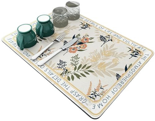 Gyios Set De Table Lavable Ensemble De 2 Platsmat De Cuisine Super Absorbant-orange-30x40cm