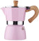 Leisurealeaneag Aluminium Kaffeemaschine Durable Zubehör Rosa für Restaurant Reisen 150ml