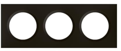 plaque - 3 postes - noir - effet velours - legrand dooxie 600893