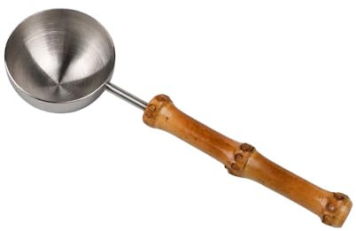TAOMEINONG Tablespoon Scoop 304 Stainless Steel Coffee Measuring Scoop, Tablespoon Measuring Spoon with Bamboo Handle, 25ml Coffee Spoon- Works Great for Tea, Coffee, Tea and More