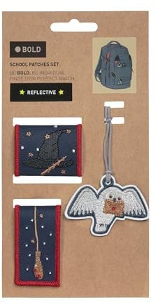 LÄSSIG Mehrfarbig Unisex Kinder Reisezubehör- Gepäckanhänger Patches, Witchery,Mittel