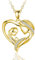 INFUSEU Mutter Tochter Kette, 925 Silber 18K Gold Anhänger Mama Geschenk Stiefmutter Kind Halkette Mutter Sohn Schmuck Familienkette Geschenk Für Mama Frauen Unsere Dame