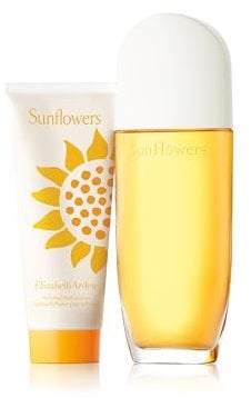 Elizabeth Arden - Sunflowers, Geschenkset für Frauen: Eau de Toilette 100 ml, Körpercreme 100 ml, Blumiger Duft, Geschenkbox für Frauen