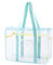 LOVIVER Bolso de mano transparente para playa, bolso de gimnasio grande, bolso de hombro transparente para festival de música, verde claro