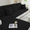 Ystyle Elastischer Sitzkissenbezug - Stretch Sofabezug, Universal Überzug für Sitzkissen, Couch (Schwarz, 3 Sitzer)