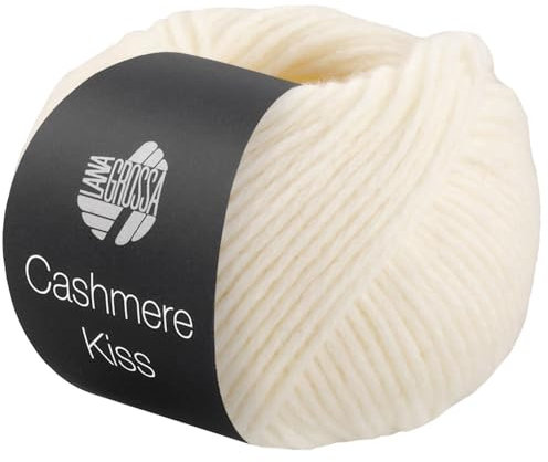 LANA GROSSA Cashmere Kiss | Edle Merino-Kaschmir-Mischung | Handstrickgarn aus 70% Schurwolle (Merino superfein) & 30% Kaschmir | 25g Wolle zum Stricken & Häkeln | 70m Garn FB 109