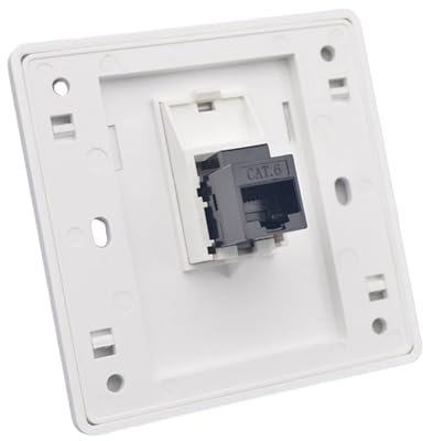 FIOERDTUIE for Ethernet for Box Network for Wall LAN Cable Installation Gigabit Network Socket White Black Wall for CAT 6