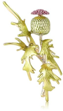 Grüne Primrose Brosche für Damen, Uni, Pflanzen-Anstecknadel, Büro, Party, Freund, tägliche Kleidung, Mantel-Zubehör, Metall Acryl, Zirkonia
