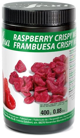 SOSA Frambuesa Crispy wet proof - Crispies de fruta liofilizada recubiertos de manteca de cacao resistente a la humedad - 400grs - Uso professional