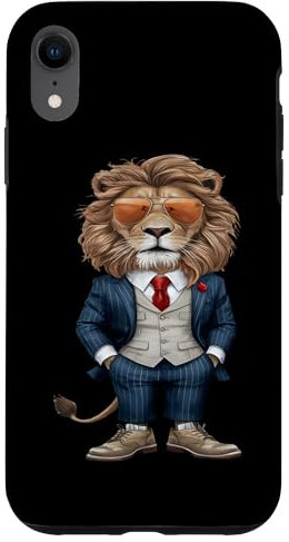 Löwe Herren Frau Löwe im Anzug Löwe Hülle für iPhone XR
