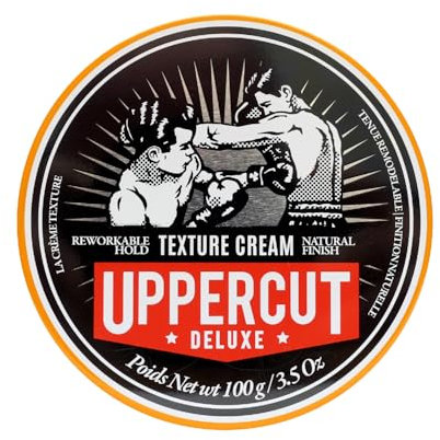 Uppercut Deluxe Texture Cream für Männer, Haarstyling-Produkt für Männer mit formbarem Halt und natürlichem Finish, Haarstyling-Creme für Männer, geeignet für lange und kurze Frisuren, 100g