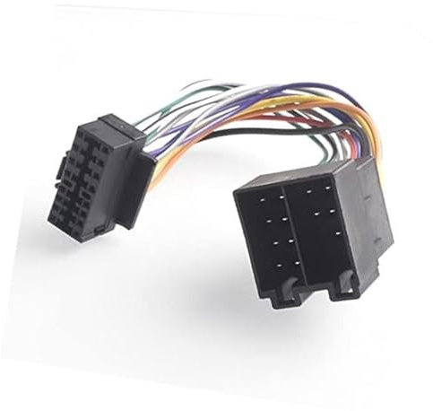 QASULER Arnés de Radio estéreo for coche de 16 pines ISO for Radio Sony a conector de reproducción de Radio ISO adaptador automático conector de arnés de cableado Cable adaptador para radio de coche Q