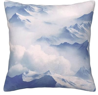 MMSJSBVY Hill Station Cord-Überwurfkissen, weich, quadratisch, geeignet für Sofas, Schlafzimmer, Büros und Heimdekoration, 45,7 x 45,7 cm