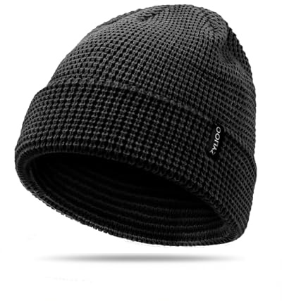 Zylioo XXL Waffel Strickmütze Groß Kopf Wintermütze Übergröße Beanie Mütze | Winter Warme Knit Cuffed Watch Cap Beanie Hats für Alltag Outdoor