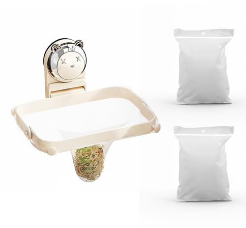 Filtro per Lavello, Portafiltro per Lavello da Cucina con 100 Maglie Filtranti, Scolapasta Pieghevole con Ventosa, per Gestione degli Sprechi Alimentari e Avanzi (Beige)