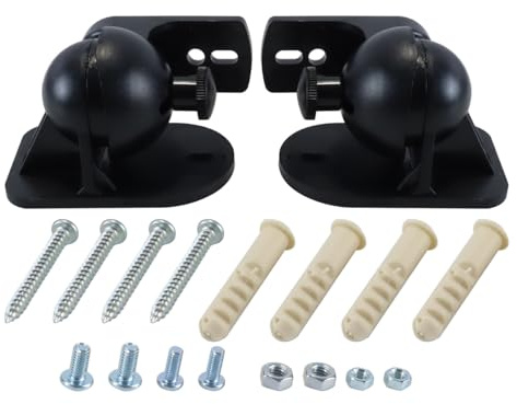 Gurtt 2 pcs Universal Speaker Wall Mount Box Holder Pivoting + Tilt up to 5 kg for Home Audio Systems